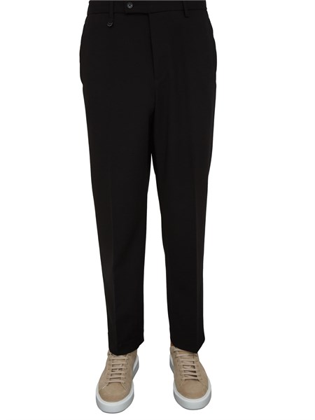 pantaloni evan antony morato relaxwd fit in twill di misto viscosa e lana nero mmtr00758fa600265
