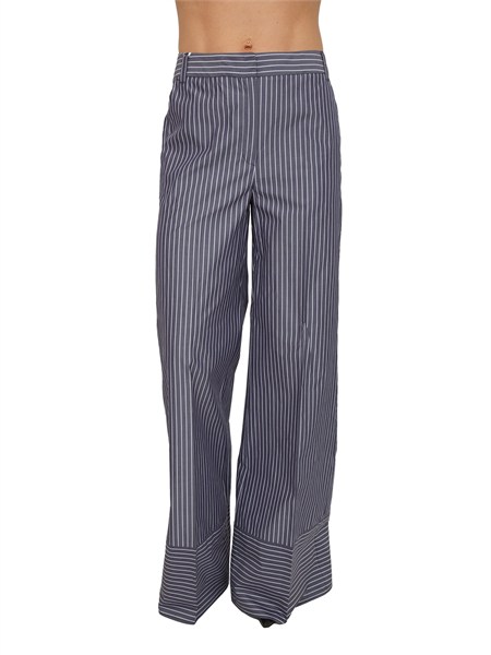 pantaloni iblorigine di iblues in popeline di cotone blu iblorigine