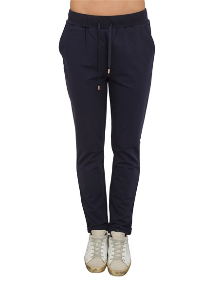 pantaloni joggers liu jo donna in cotone blu ta6031fs090