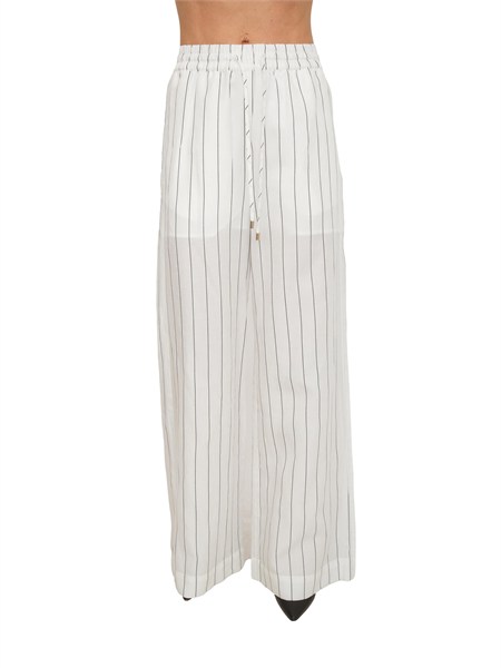 pantaloni liu jo donna in misto lino bianco a righe wa6368t4818