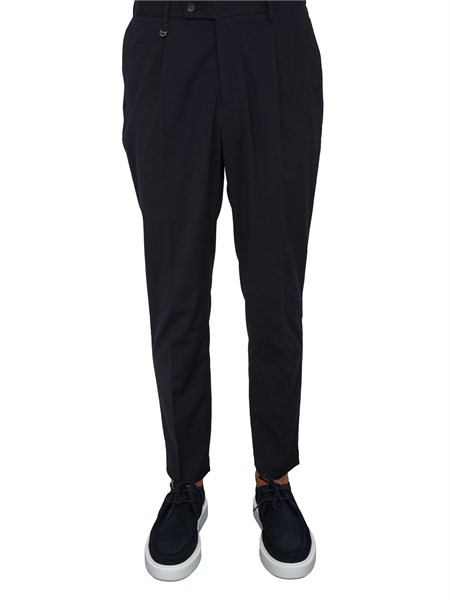 pantaloni luis antony morato regular fit in misto viscosa stretch blu mmts00043fa600263