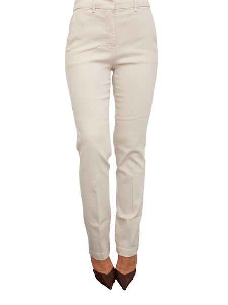 pantaloni marella taglio dritto in bull stretch beige rovo