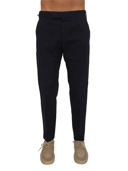 pantaloni pt torino in gabardina di cotone blu nk30rtz1z00fwd