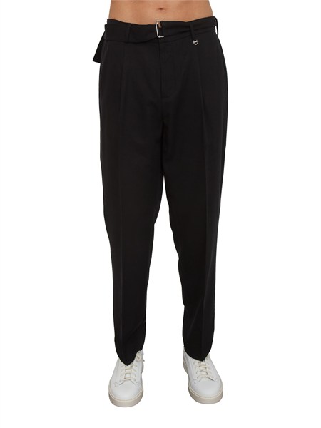 pantaloni uomo alan di antony morato in lyocell e lino neri mmts00076fa800205