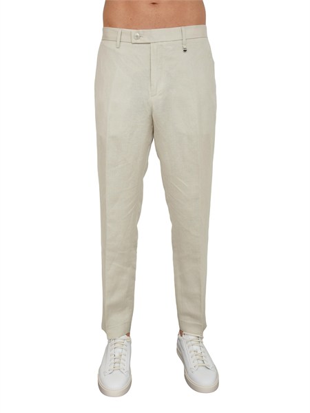 pantaloni uomo julian antony morato in misto lino viscosa panna mmts00073fa900135