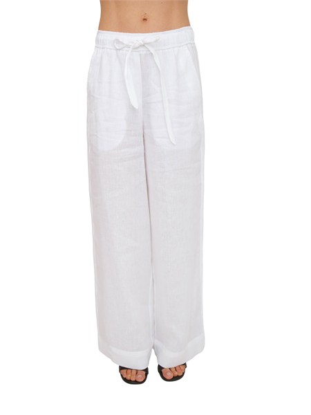 pantaloni uomo marella in puro lino bianco mlsuomo