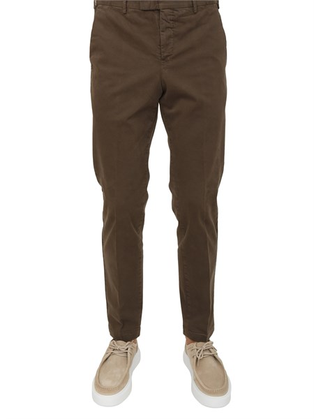 pantaloni uomo pt torino in gabardina di cotone marrone sd78atmaz00cl1