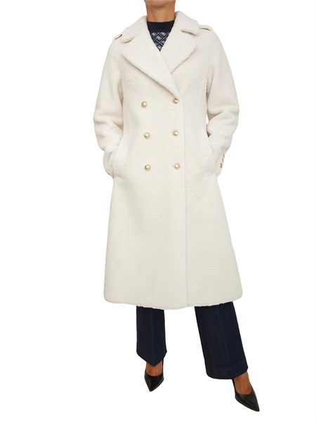 pelliccia guess jeans donna effetto teddy bianco w5bl62w4190