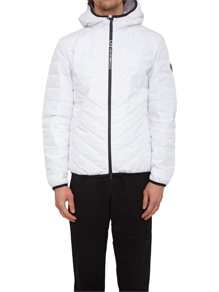 piumino ea7 emporio armani in piuma doca e tessuto tecnico bianco 8npb14pne1z