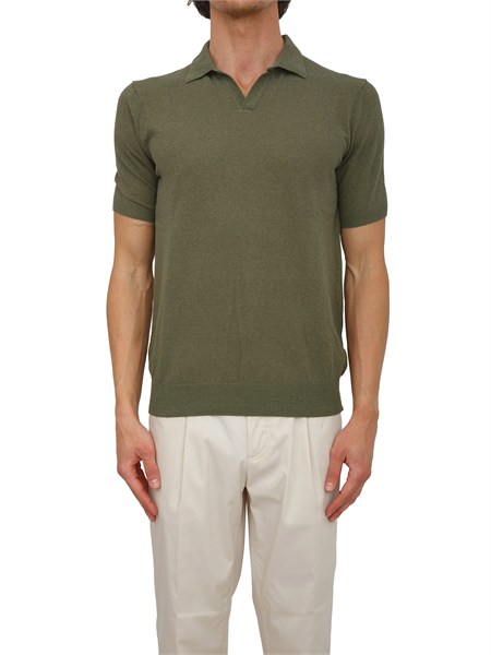 polo aiace galassi in maglia verde effetto spugna 1461522