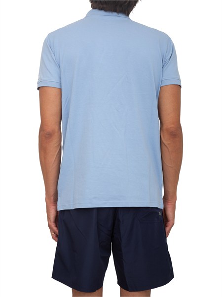 polo azzurra iceberg beachwear uomo in cotone con logo ice26mpl01