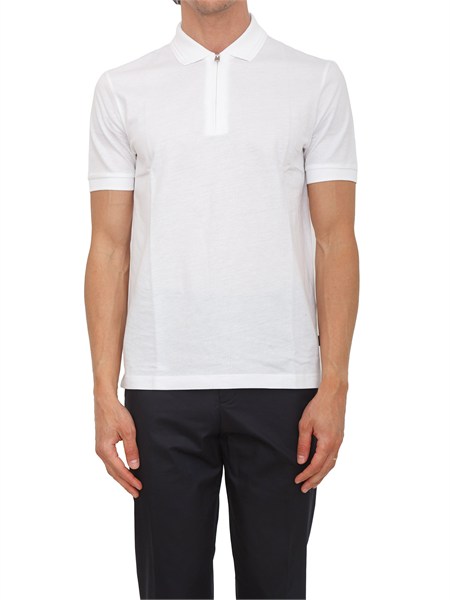 polo bianca boss uomo in cotone mercerizzato h paras7050554614