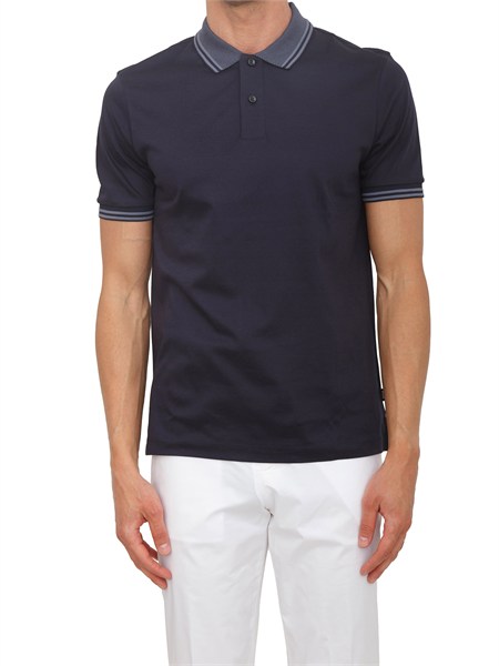 polo blu phillipson boss uomo con dettagli a contasto h phillipson23850559654