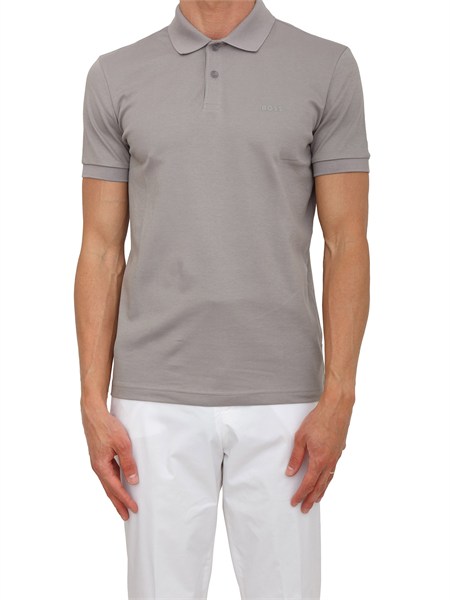 polo boss uomo in pregiato cotone grigio pio250555153