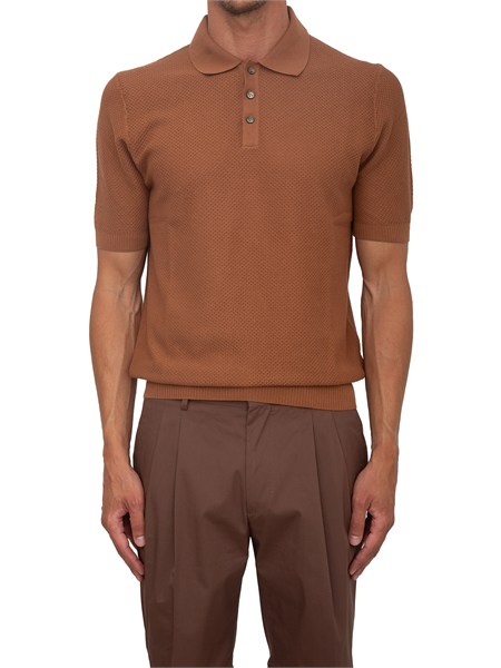 polo marrone aiace galassi in maglia marrone 5711314028