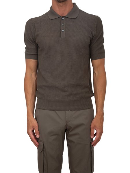 polo marrone aiace galassi in maglia verde 5711314028