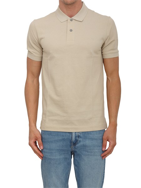 polo pallas boss uomo in pregiato cotone beige pallas50553564