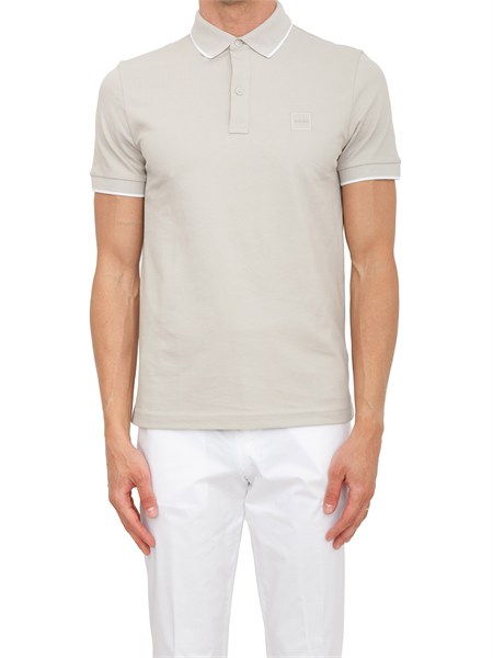 polo passerti boss uomo in pique di cotone beige passertip50507699