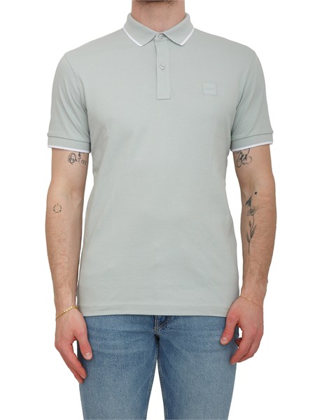 polo passerti boss uomo in pique di cotone verde acqua passertip50507699