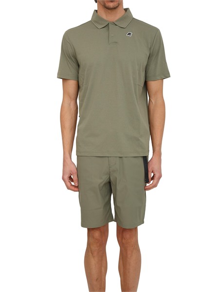 polo unisex decouvrir k way in tessuto antipiega verde k8143ww