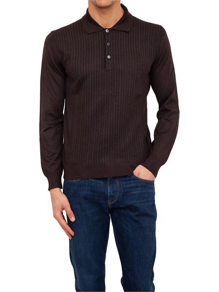 polo uomo brioni marrone umr30lozk29