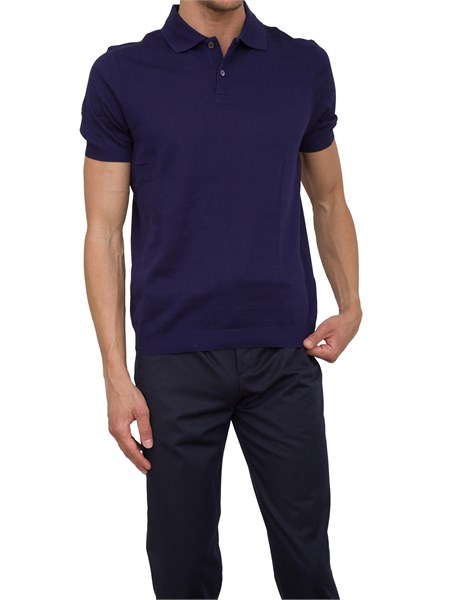 polo uomo corneliani blu 25m4202525625