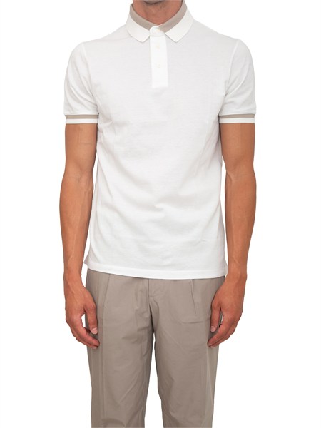 polo uomo emporio armani in cotone avorio con profili em005798af12955