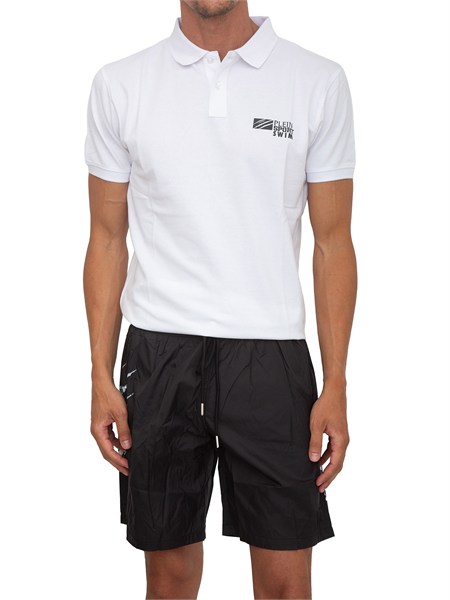 polo uomo plein sport swim in cotone bianco ps26mpl01