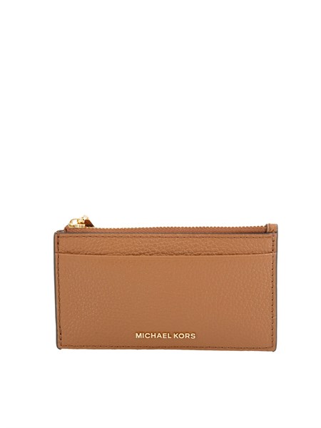 portafogli jet set di michael michael kors in pelle martellata cuoio 32f5gj6d8l