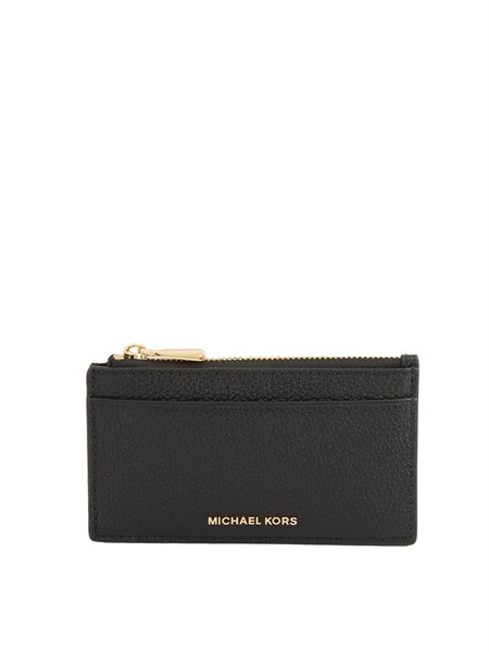 portafogli jet set di michael michael kors in pelle martellata nera 32f5gj6d8l