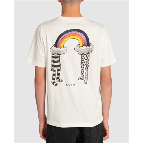 RVCA RVCA Evyzt00108 Tee Ptk Rainbow Bianco Uomo in T-shirt