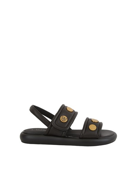 sandali bassi fiona pinko in pelle nera fiona01sd0521p003