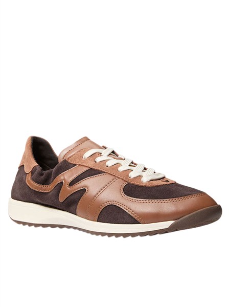 sneaker colt michael michael kors donna in pelle marrone 43f6ctfs2s