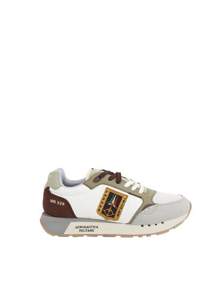 sneakers avorio aeronautica militare in mesh e suede 261sc0292uct03331
