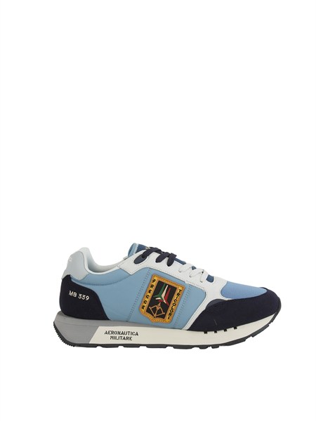 sneakers celesti aeronautica militare in mesh e suede 261sc0292uct03331