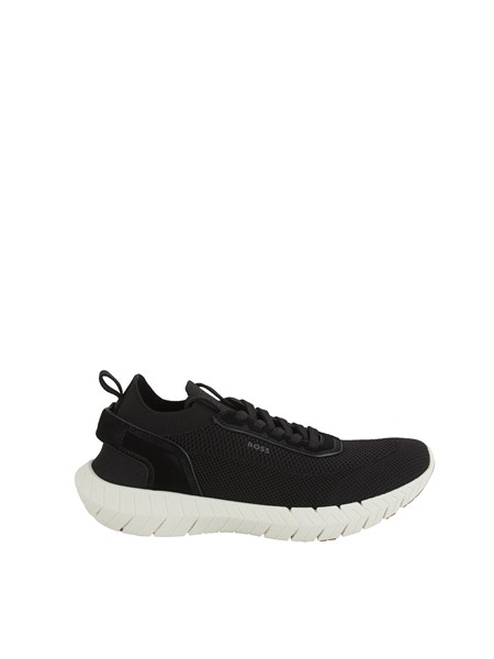 sneakers nere boss uomo con tomaia in maglia bossmotion slon kns50563857