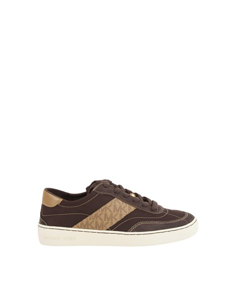 sneakers scotty di michael michael kors in pelle marrone e logo 43f5kcfs1s