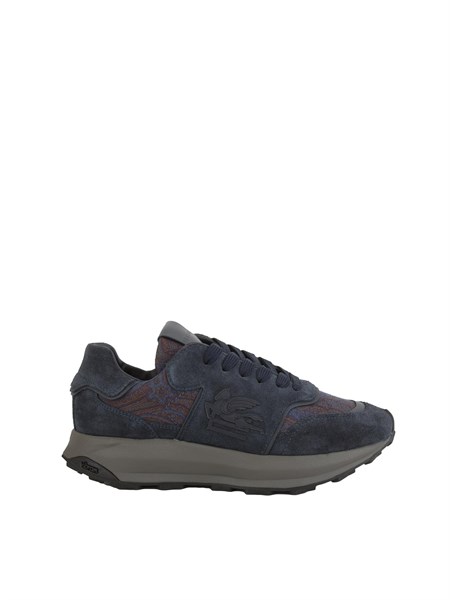 sneakers uomo etro in suede e tessuto jacquard paisley blu ms4c0005ap310