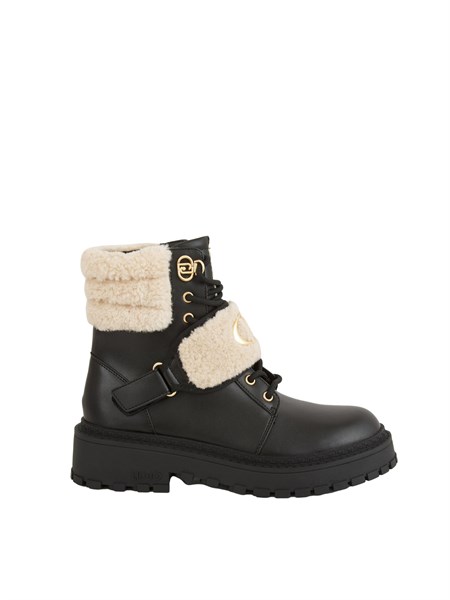 stivali anfibi liu jo donna rumi 40 in pelle nera sf5061px446