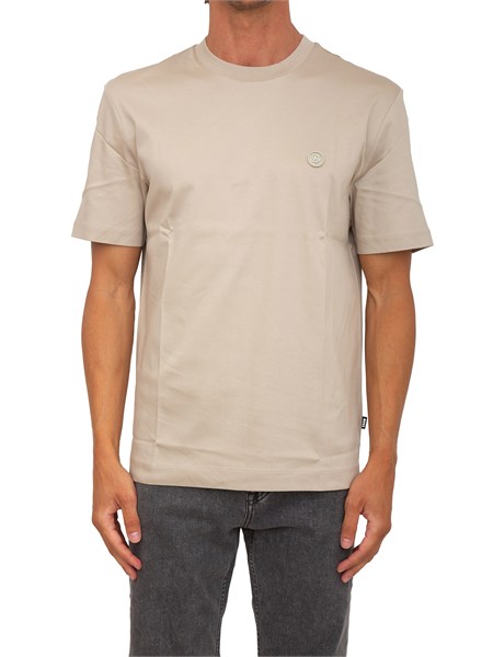 t shirt boss uomo in cotone mercerizzato beige c taut150555844