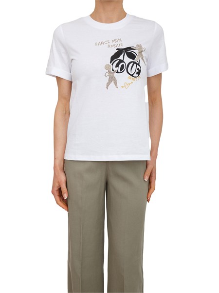 t shirt diuk nenette in cotone bianco con applicazioni 41bb diuk