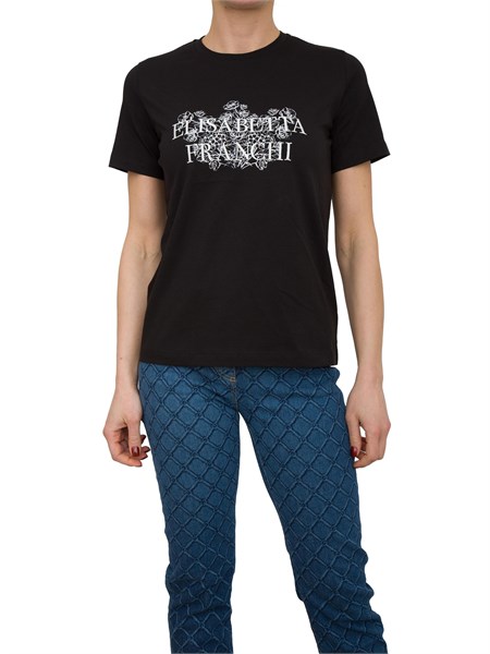 t shirt donna elisabetta franchi nero ma00351e2