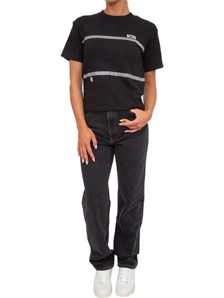t shirt donna gcds nero w130307