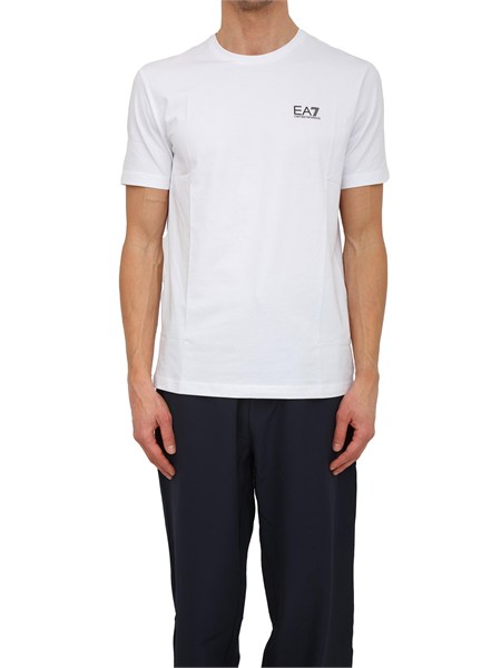 t shirt ea7 a maniche corte in cotone bianco 8npt26pjvqz