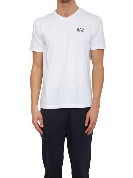 t shirt ea7 emporio armani in cotone bianco 8npt27pjvqz
