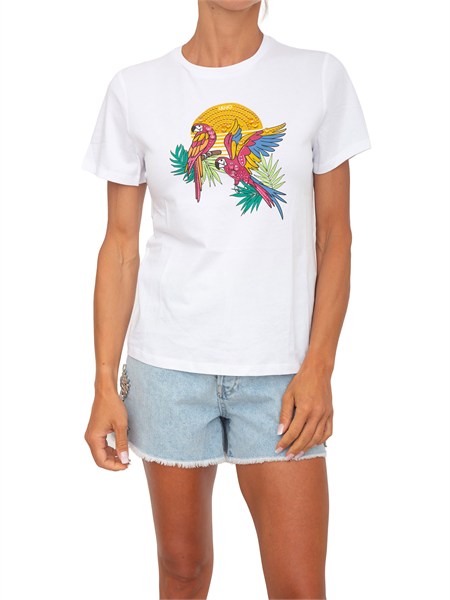 t shirt liu jo bianca con stampa wa6237js923