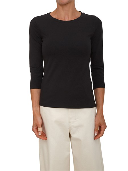 t shirt nera mmlobliqua max mara mm in cotone mmlobliqua