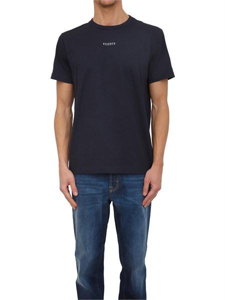 t shirt peserico uomo in jersey di cotone blu r55000j0q302358