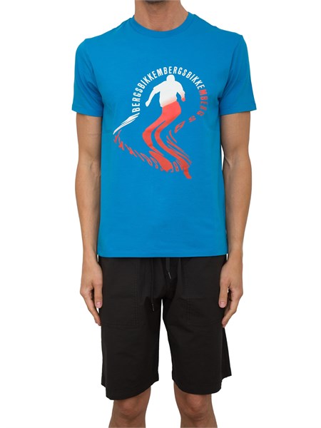 t shirt uomo bikkembergs azzurro pbmt0068