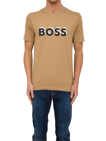 t shirt uomo boss beige tiburt42750506923